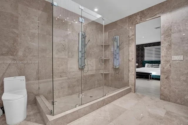 a view of swimming pool having outdoor seating