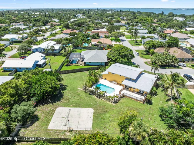 a view of a swimming pool and outdoor space