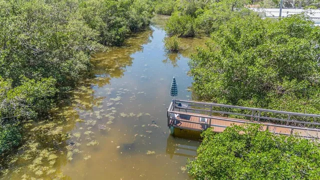 a view of a lake with outdoor space