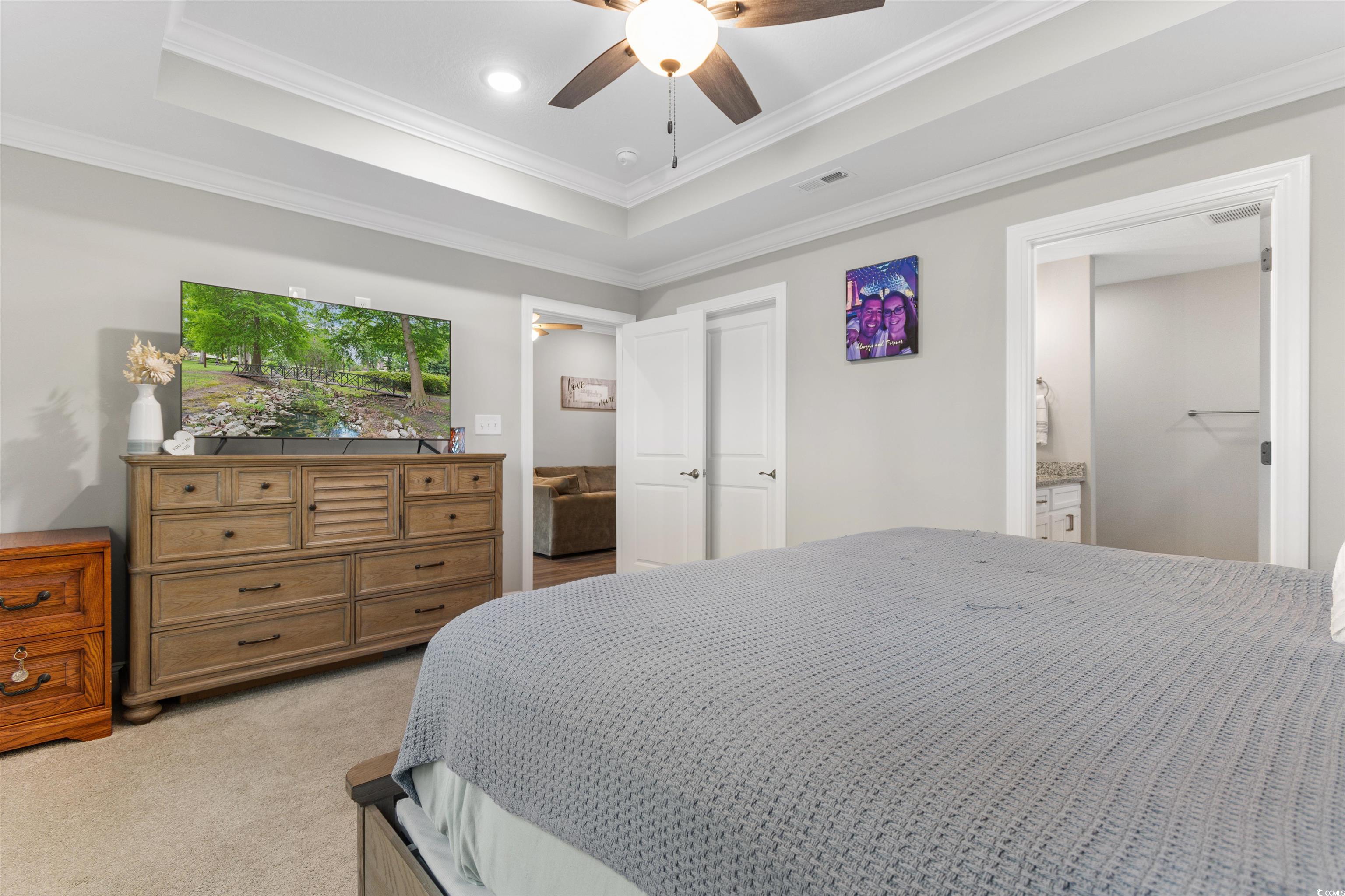 2299 Vaught Road Galivants Ferry, SC 29544 - Photo 16 of 40 Bedroom featuring connected bathroom, ceiling fan,