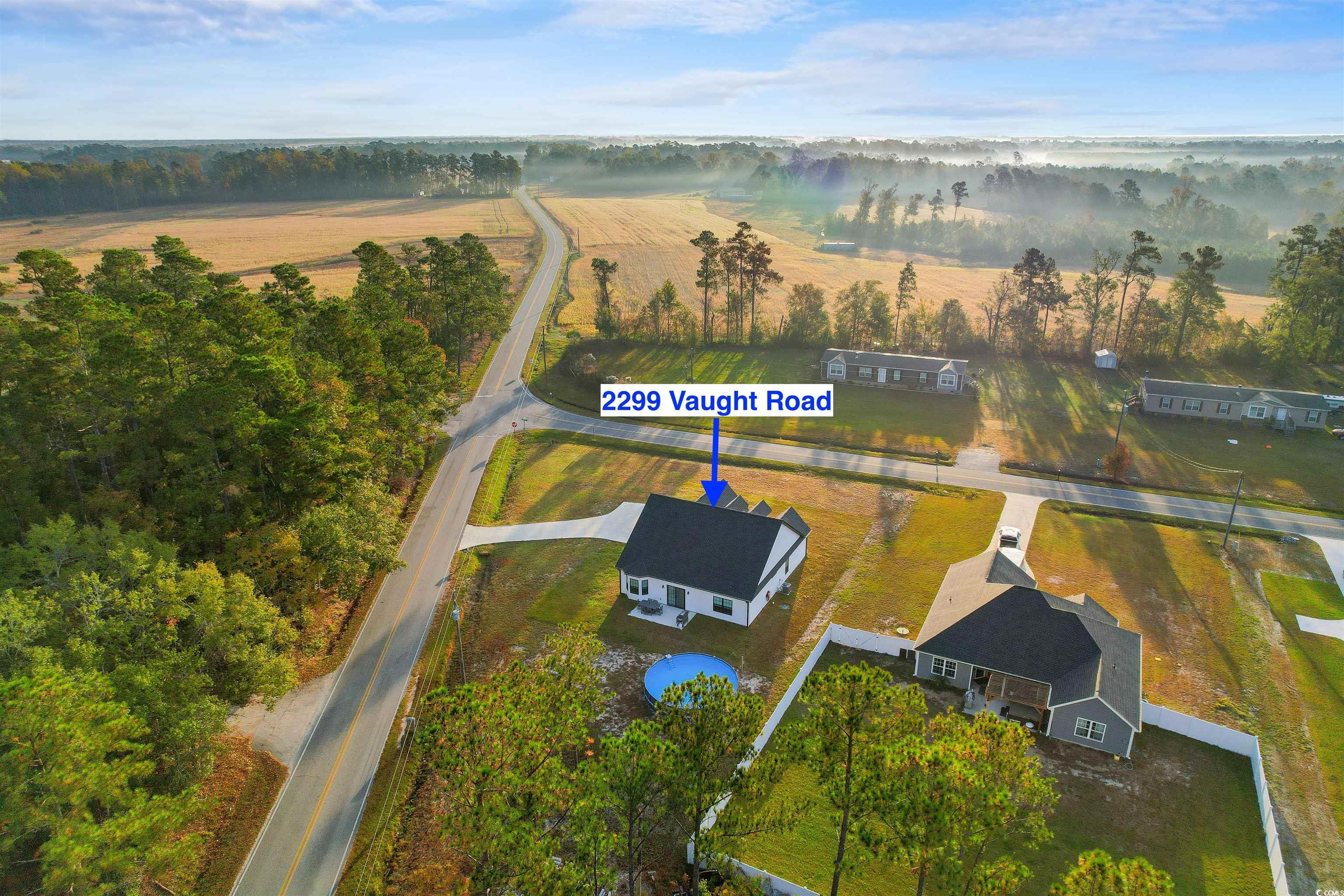 2299 Vaught Road Galivants Ferry, SC 29544 - Photo 35 of 40 Drone / aerial view with a rural view