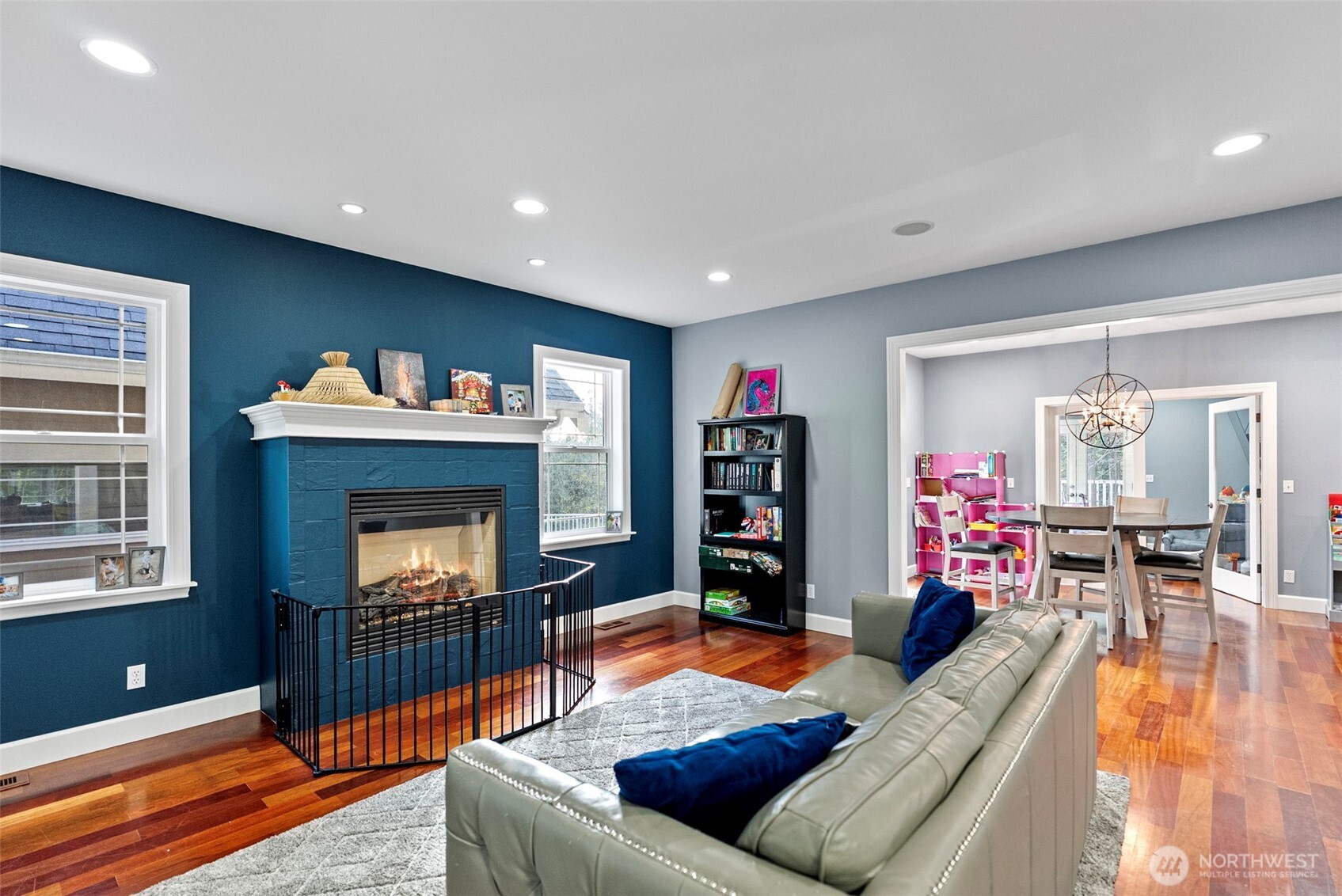 2300 Northeast Solar View Court Poulsbo, WA 98370 - Photo 7 of 28 a living room with furniture and a fireplace