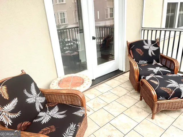 a living room with a couch and a table