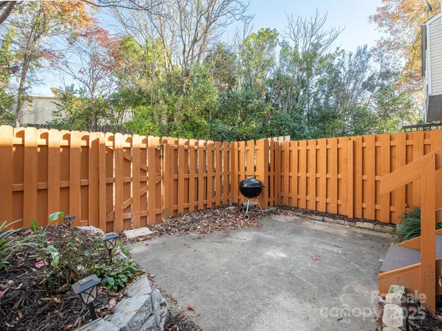 a view of wooden fence
