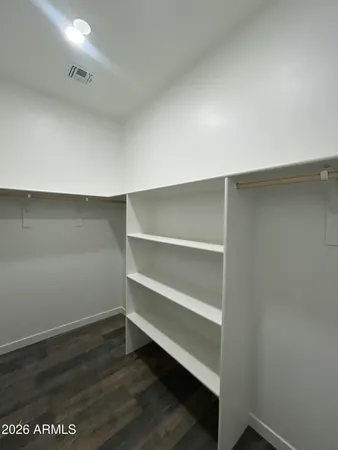 a view of room with empty racks