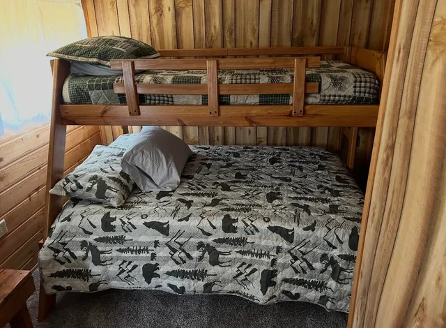 a view of a dresser in a bedroom
