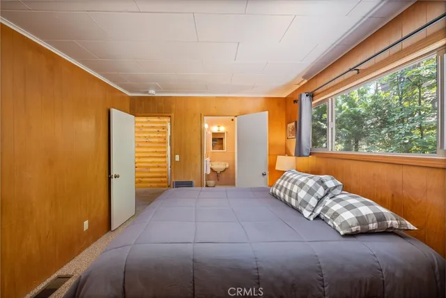 a view of a lake in middle of the town