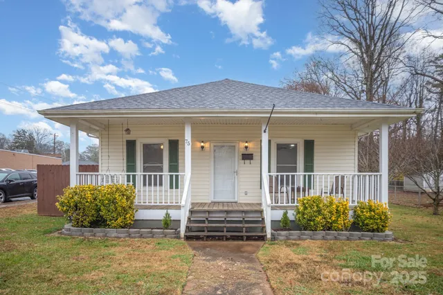 front view of a house with a porch