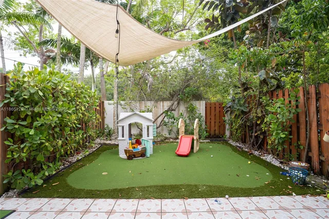 a view of a two chairs in the patio