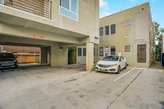 a view of a glass door with a glass door
