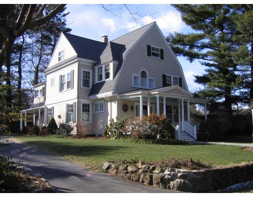 32 Pine Street Wellesley, MA 02481 - Photo 1 of 14 a front view of a house with garden