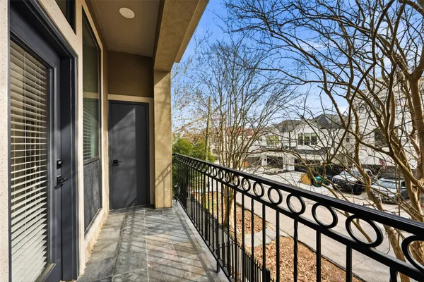 a view of a balcony
