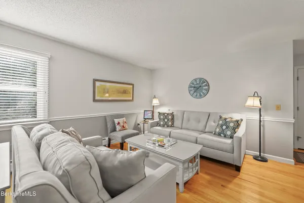 a living room with furniture and a couch