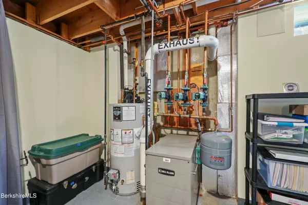 a storage room with washer and dryer