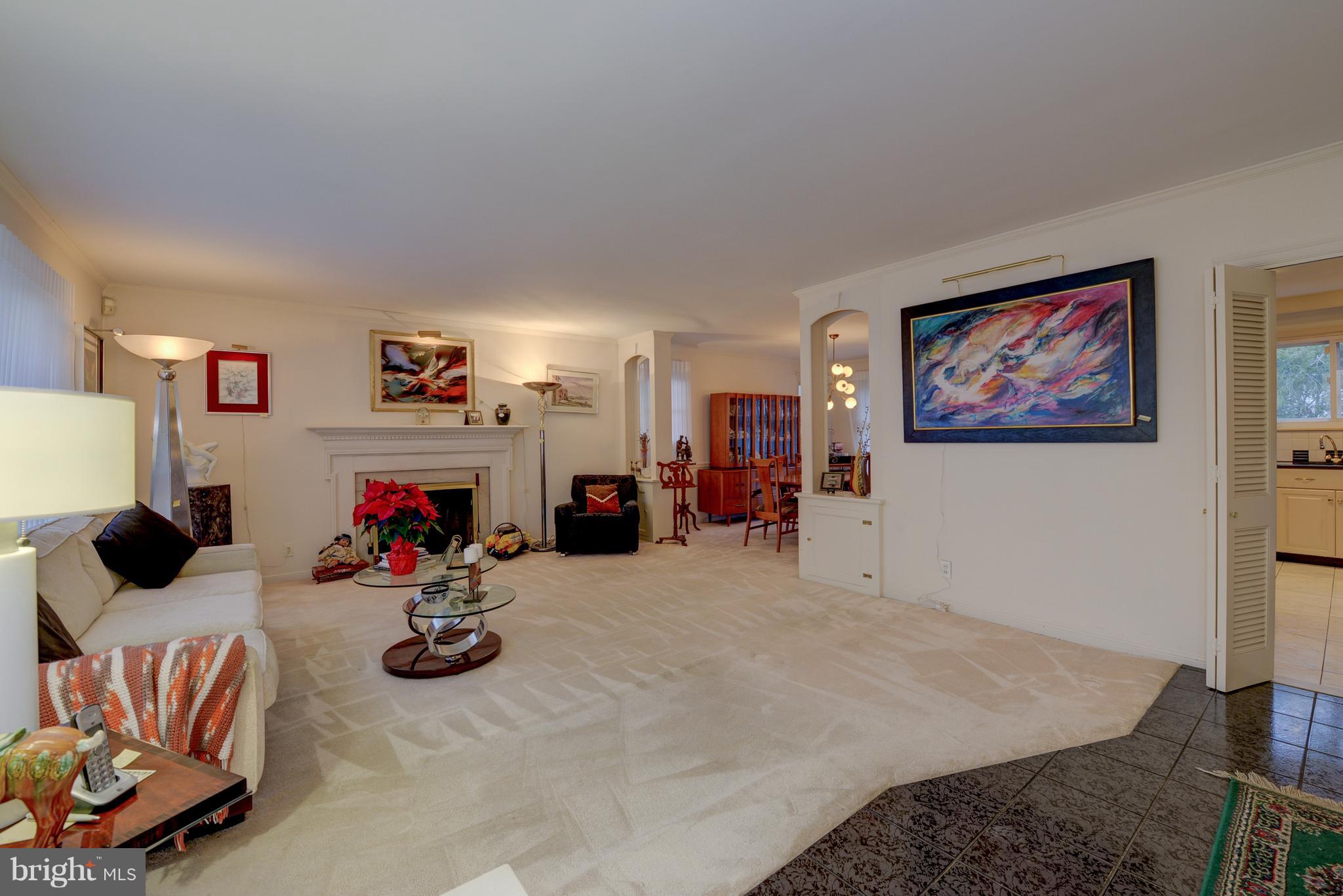 160 Whitemarsh Road Ardmore, PA 19003 - Photo 6 of 30 living room with fireplace