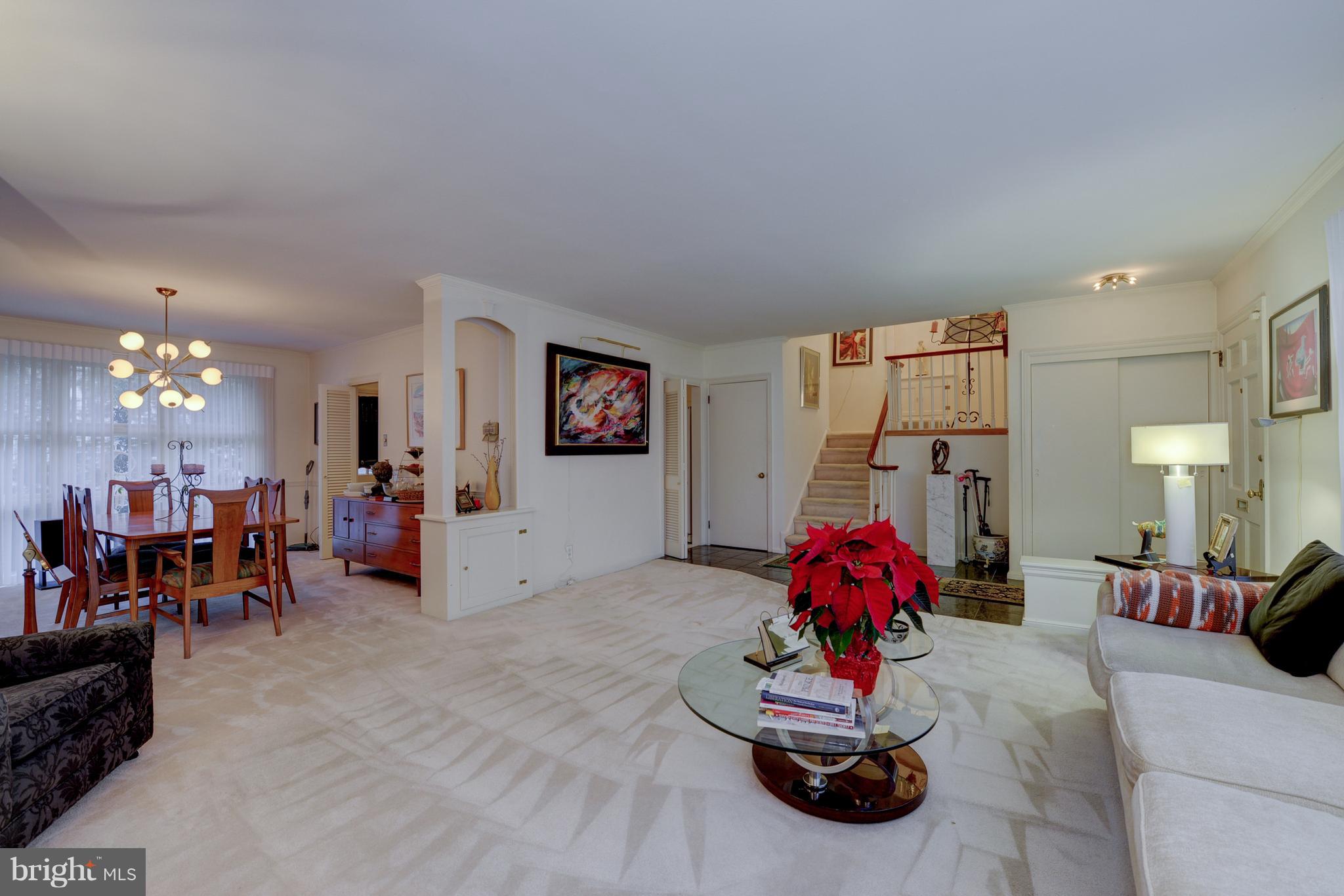 160 Whitemarsh Road Ardmore, PA 19003 - Photo 9 of 30 living room open to dining room
