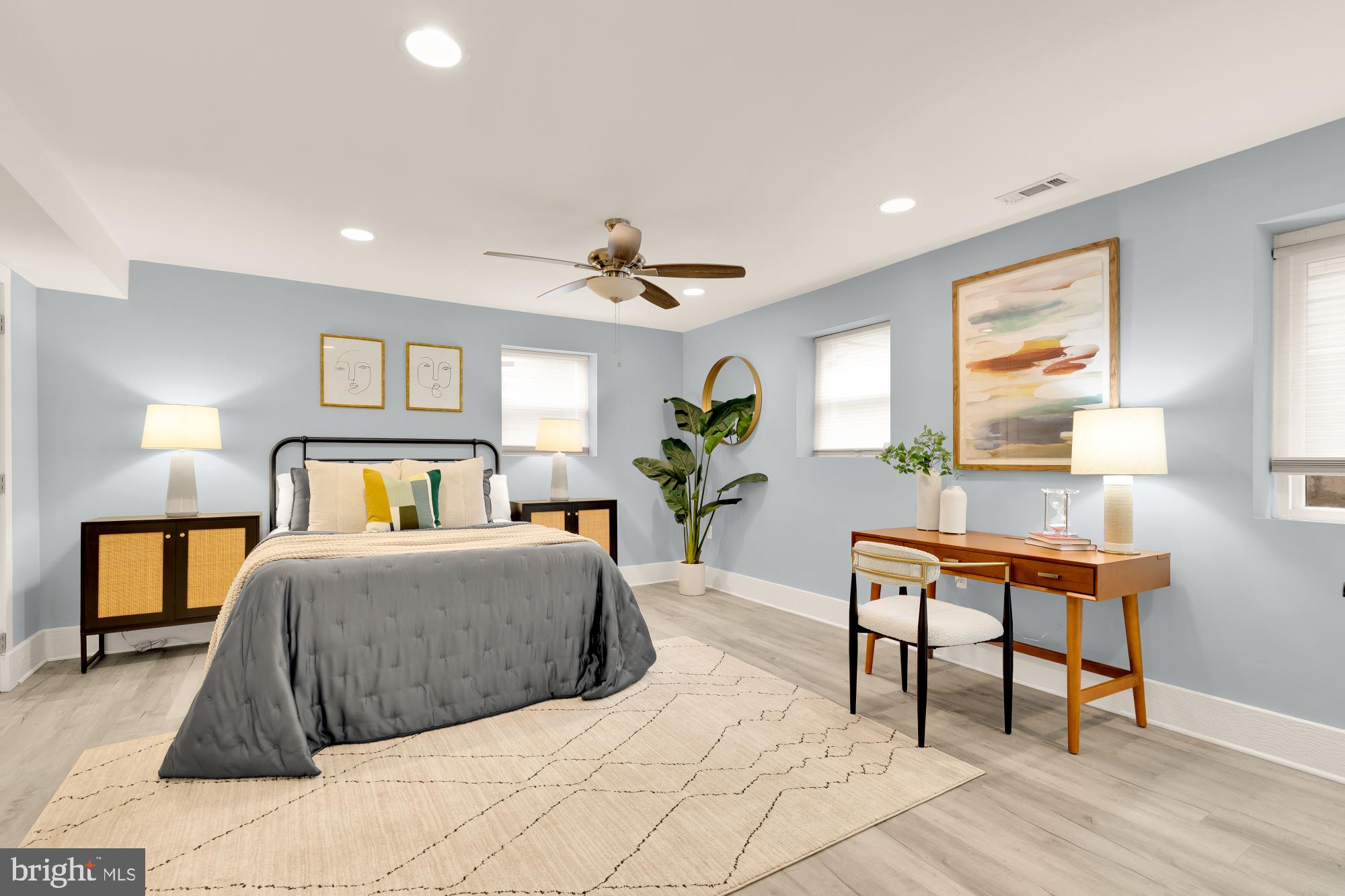 1409 G Street Northeast, Unit 5 Washington, DC 20002 - Photo 14 of 29 a bedroom with a bed and a potted plant