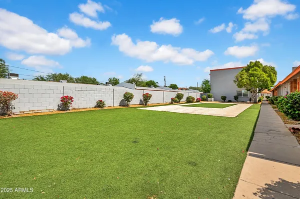 a view of a lake with outdoor space