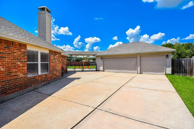 a view of a house with a patio