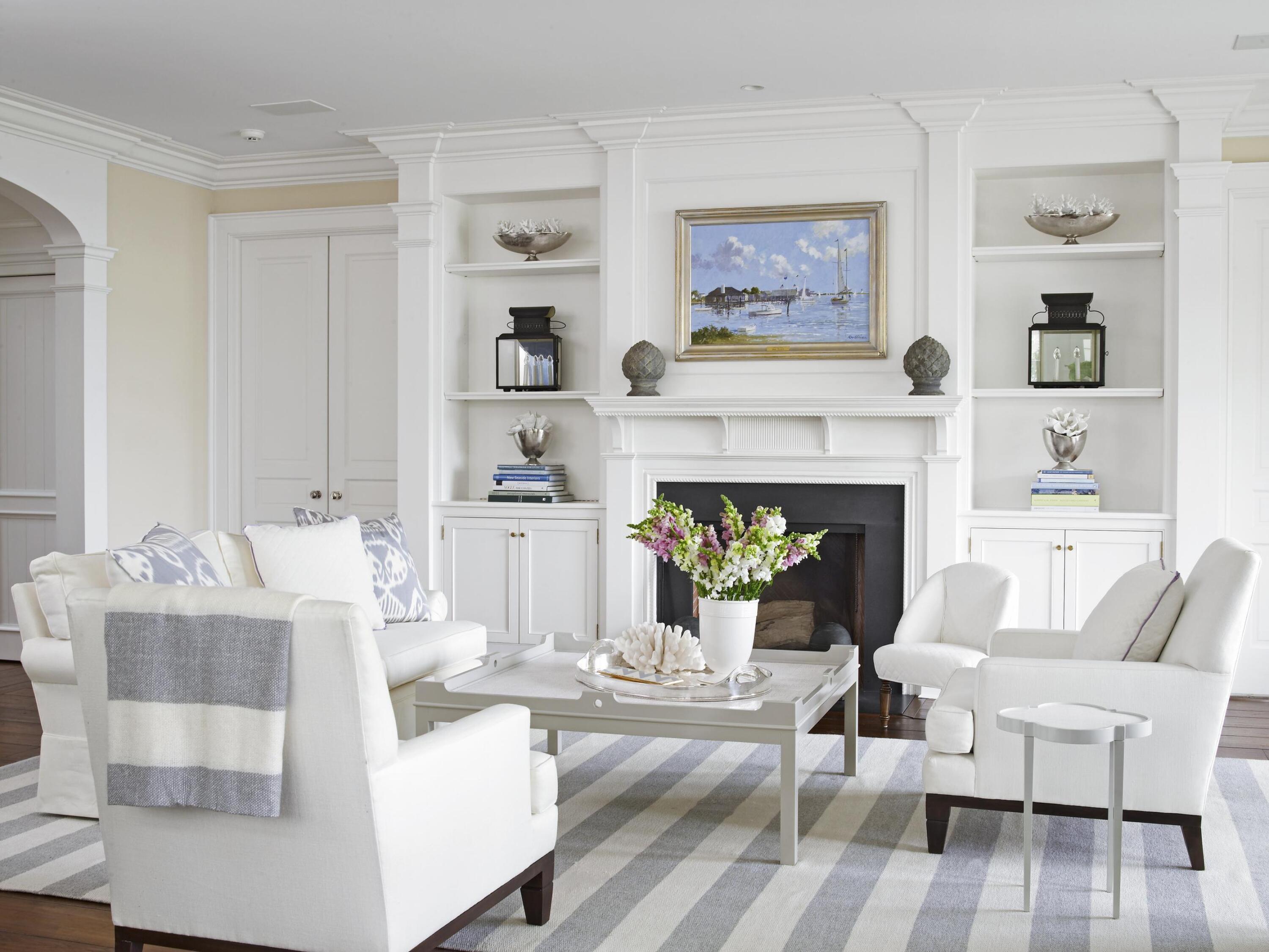 11 Harbor Bluff Lane Rowayton, CT 06853 - Photo 5 of 31 a living room with furniture and a fireplace