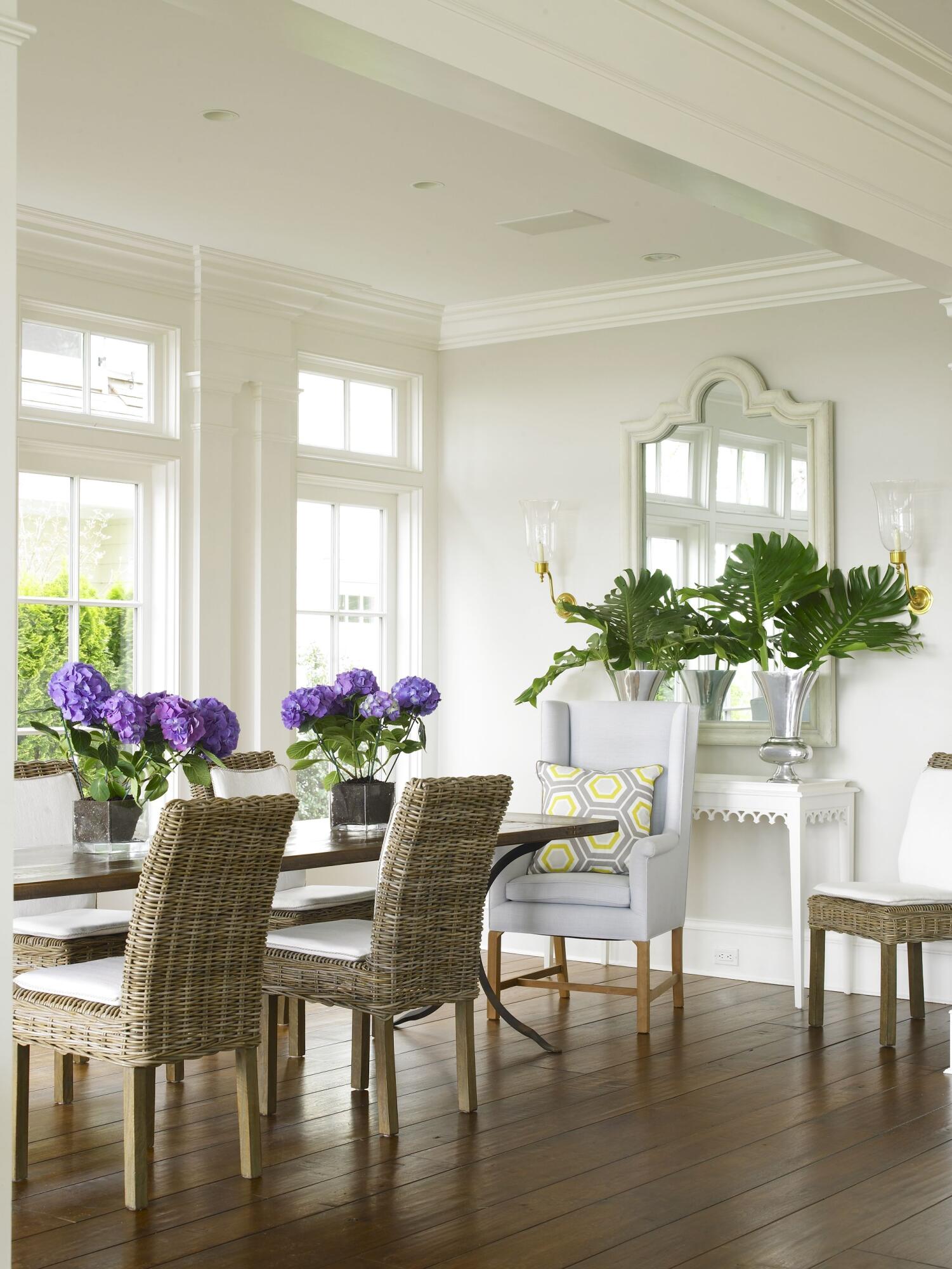 11 Harbor Bluff Lane Rowayton, CT 06853 - Photo 7 of 31 a dining room with furniture potted plants and wooden floor