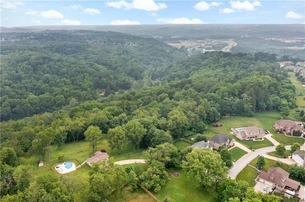 an aerial view of multiple house