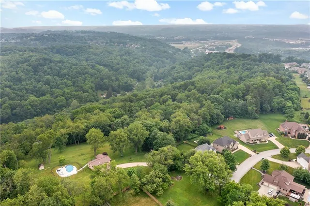 an aerial view of multiple house