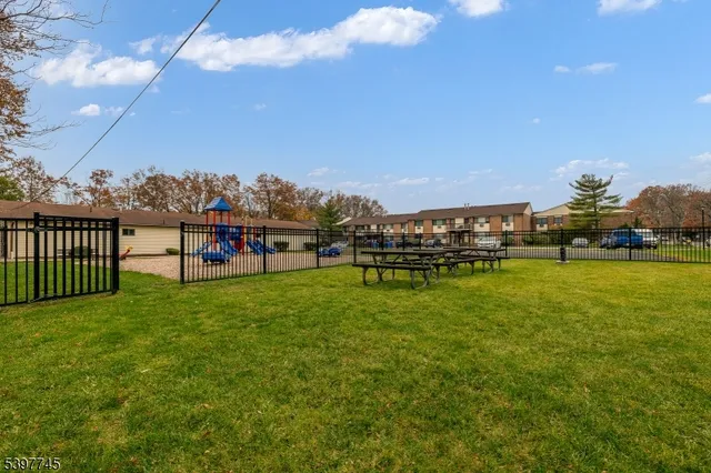 a view of a garden from a building