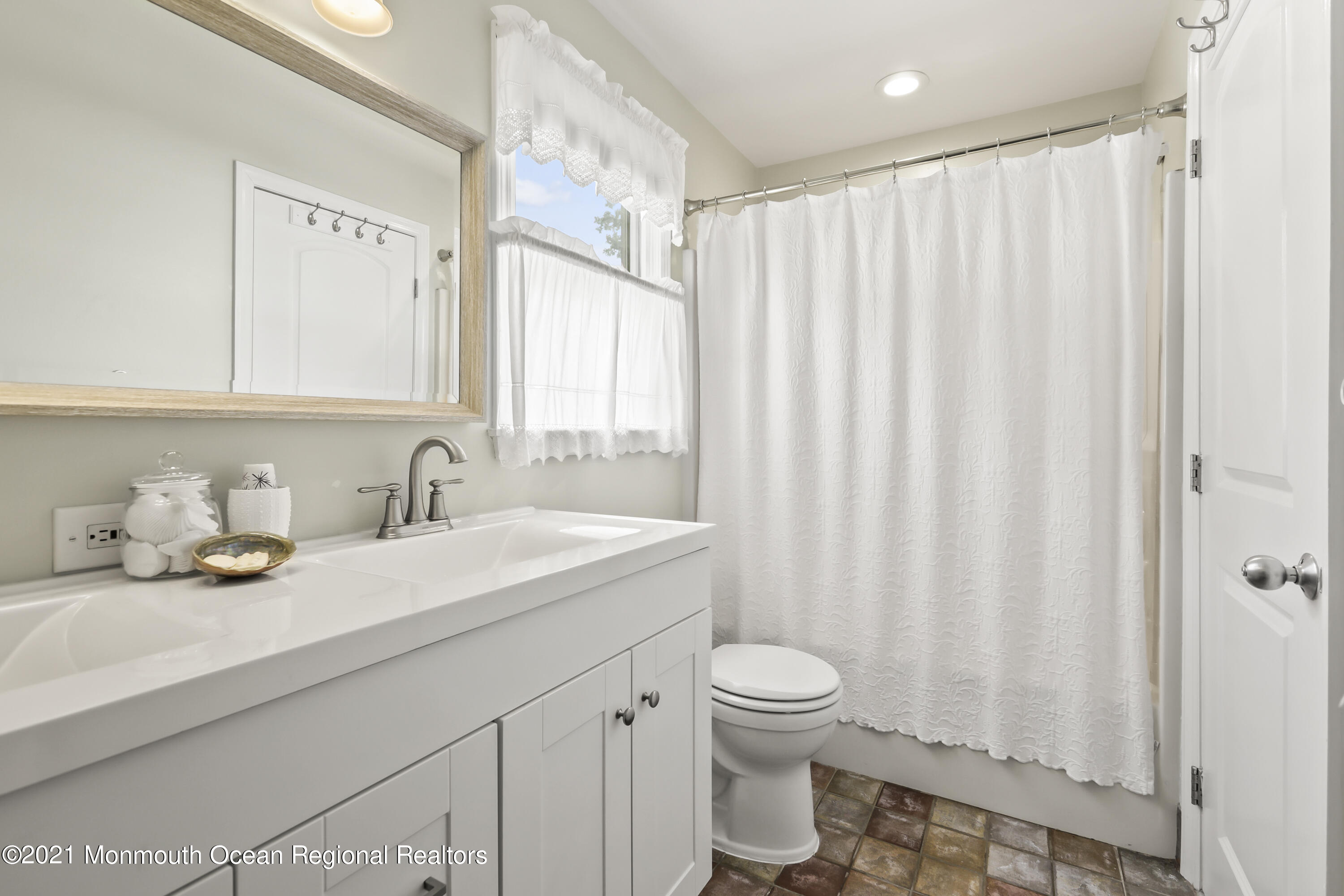 38 Hulse Landing Road Brick, NJ 08723 - Photo 23 of 38 a bathroom with a granite countertop sink a toilet and a mirror