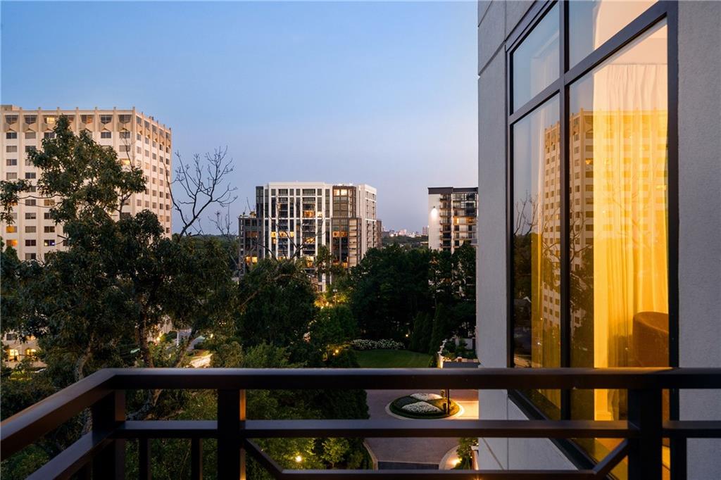 2520 Peachtree Road Northwest, Unit 903 Atlanta, GA 30305 - Photo 33 of 62 a view of a balcony with an outdoor space