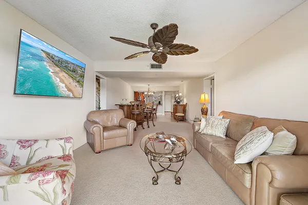 a balcony with furniture