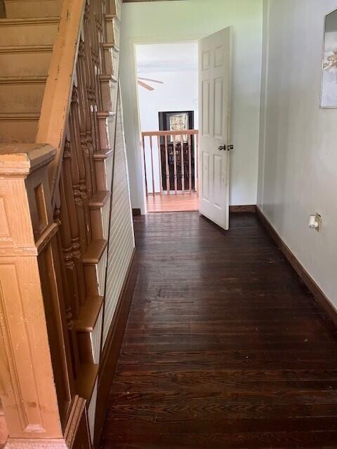 1633 Hatchett Road Penhook, VA 24137 - Photo 11 of 15 a view of a hallway with wooden floor and staircase