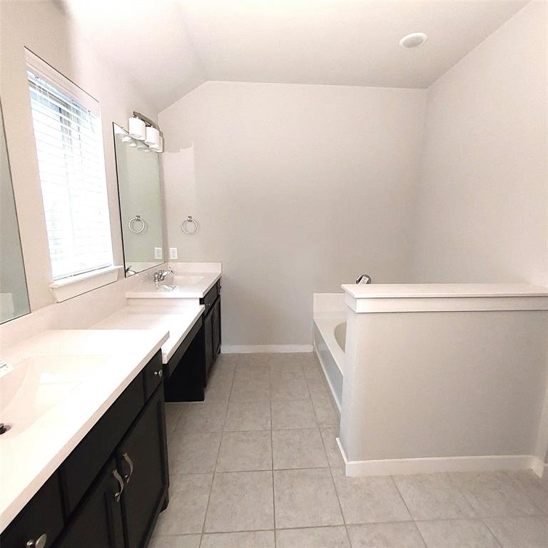 1813 Huntsman Way Forney, TX 75126 - Photo 16 of 18 a bathroom with a sink a vanity and a mirror
