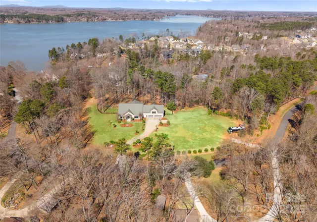 a view of lake with mountain