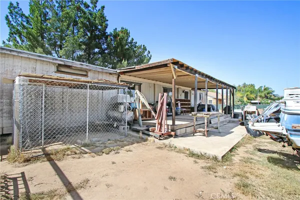 a view of a house with a patio