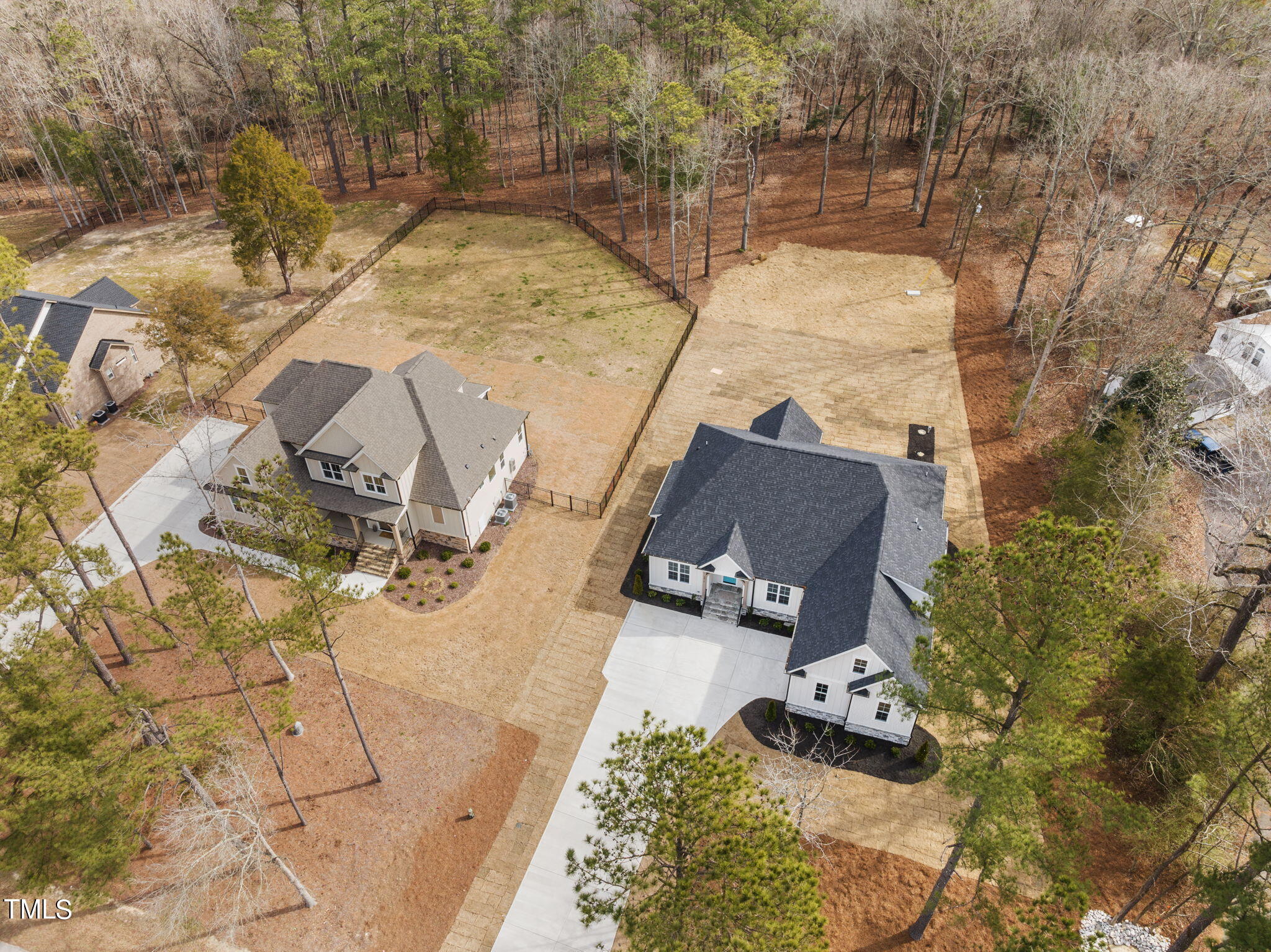 3816 Old Milburnie Road Raleigh, NC 27616 - Photo 55 of 58 an aerial view of residential houses with outdoor space