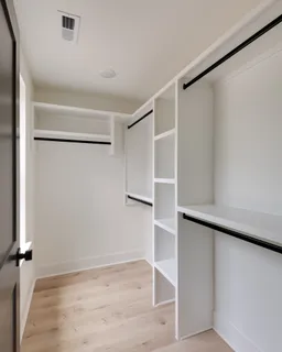 a close view of closet