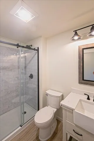 a view of a hallway with closet