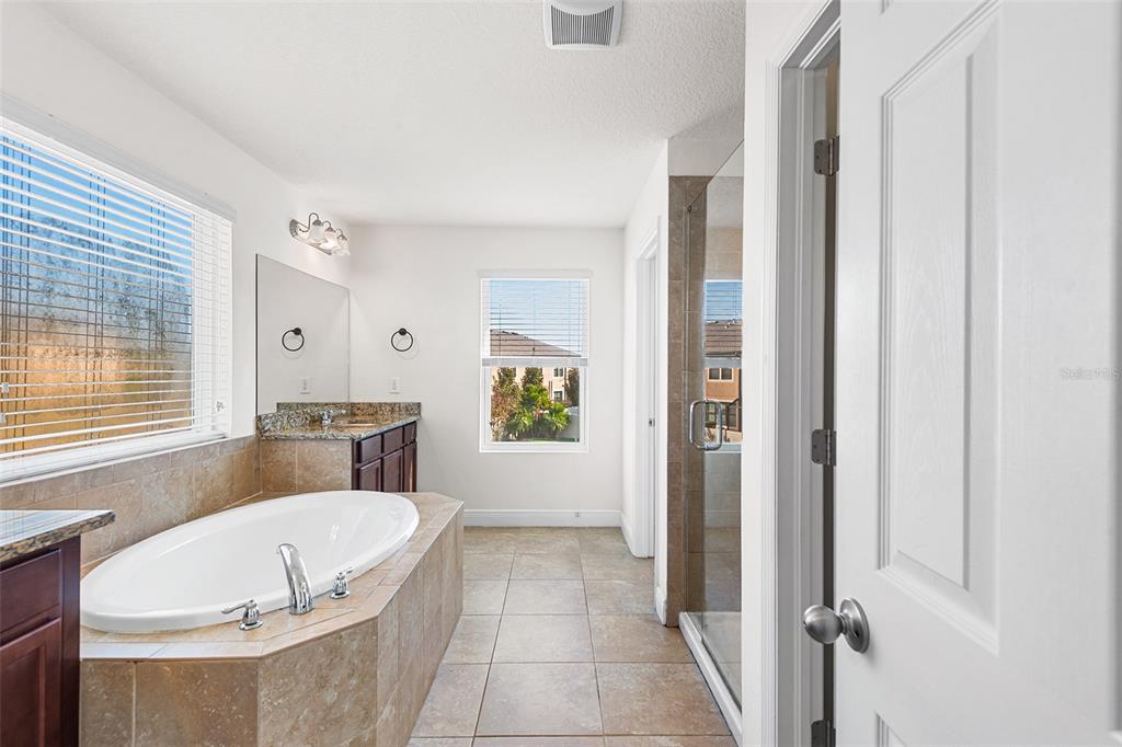 1848 Oak Hammock Court Lutz, FL 33558 - Photo 13 of 25 a white bath tub sitting in a bathroom next to a window