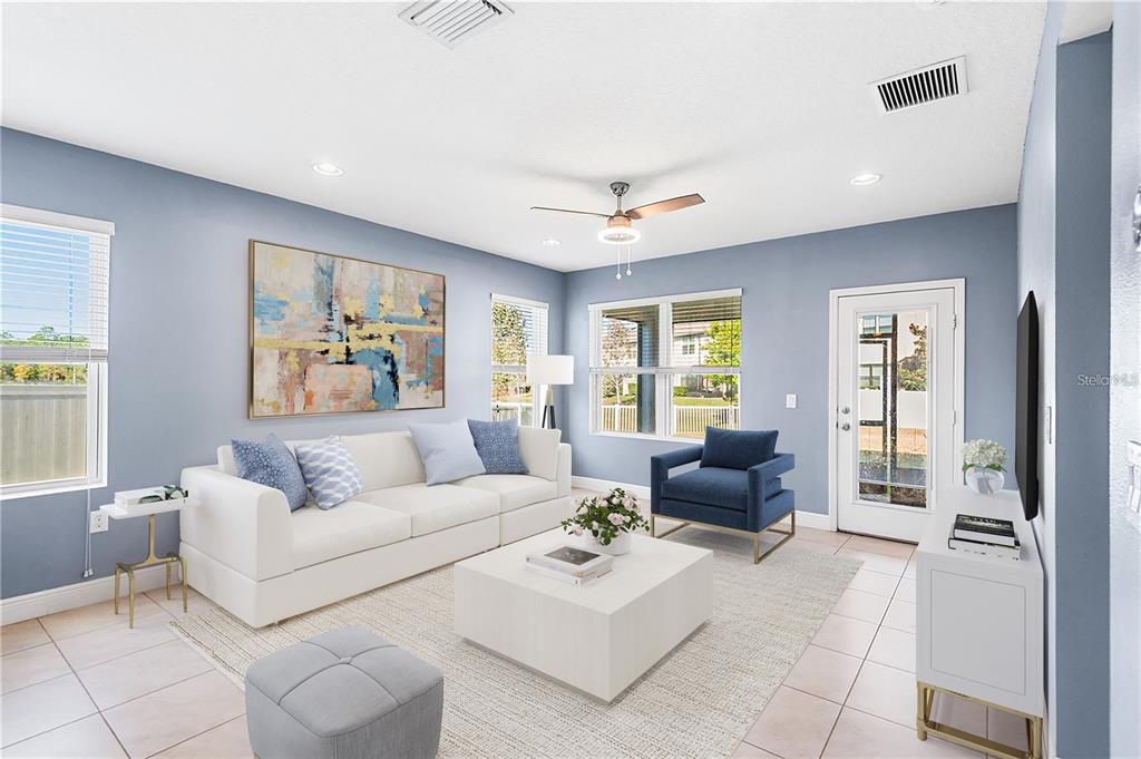 1848 Oak Hammock Court Lutz, FL 33558 - Photo 5 of 25 a living room with furniture and a large window