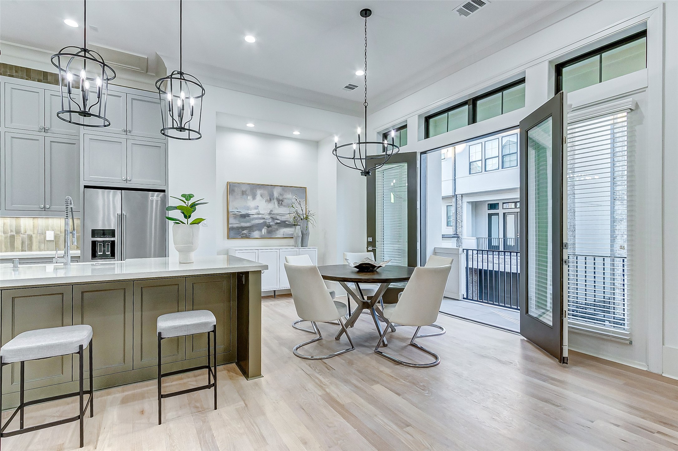 2122 Blalock Road, Unit B Houston, TX 77080 - Photo 41 of 48 a view of a dining room with furniture window and wooden floor