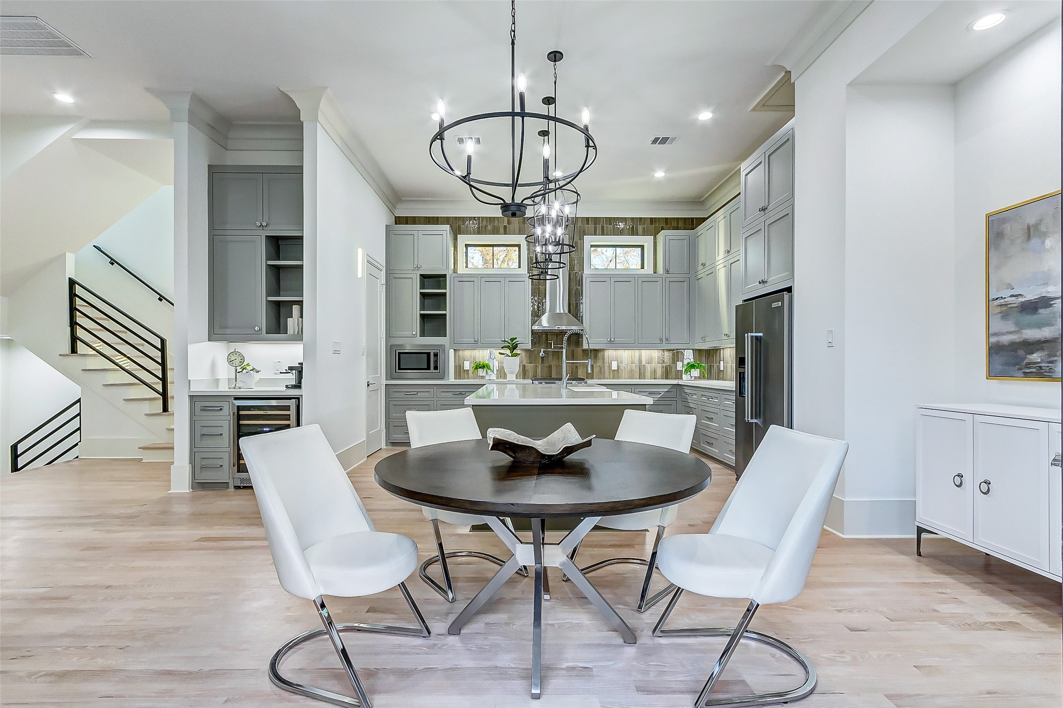 2122 Blalock Road, Unit B Houston, TX 77080 - Photo 45 of 48 a view of a dining room with furniture window and wooden floor