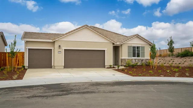 a front view of a house with yard