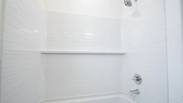 a close up of a bathtub