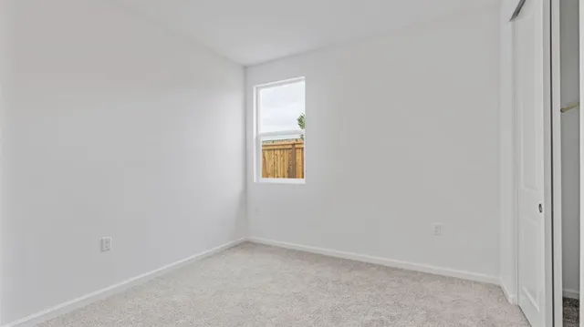 an empty room with a window