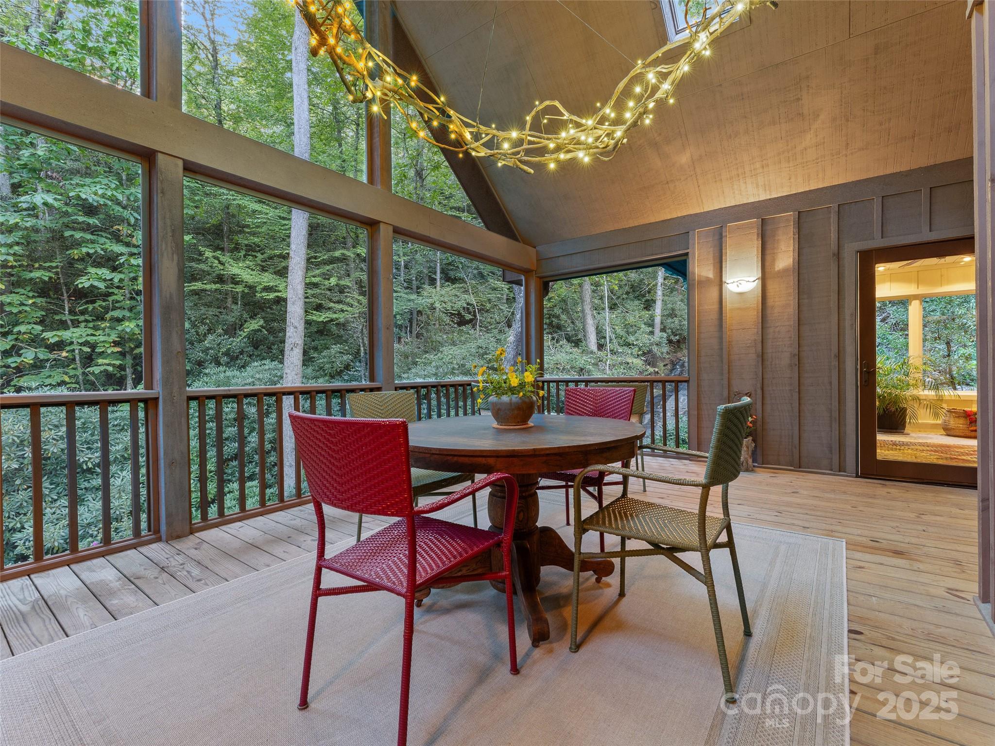 273 David's Trace Pisgah Forest, NC 28768 - Photo 31 of 48 a view of a dining room with furniture window and outside view