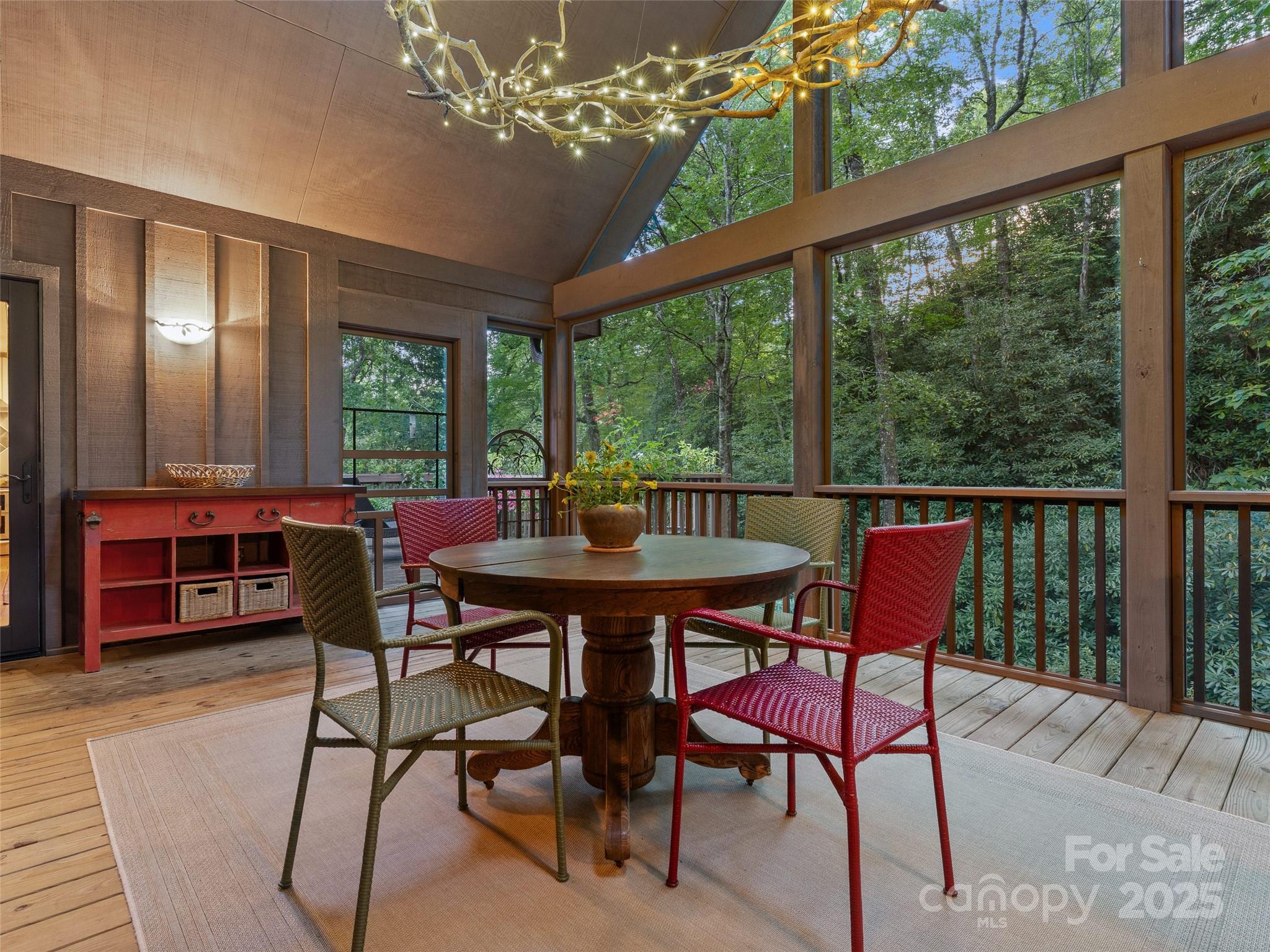 273 David's Trace Pisgah Forest, NC 28768 - Photo 32 of 48 a view of a dining room with furniture window and outside view