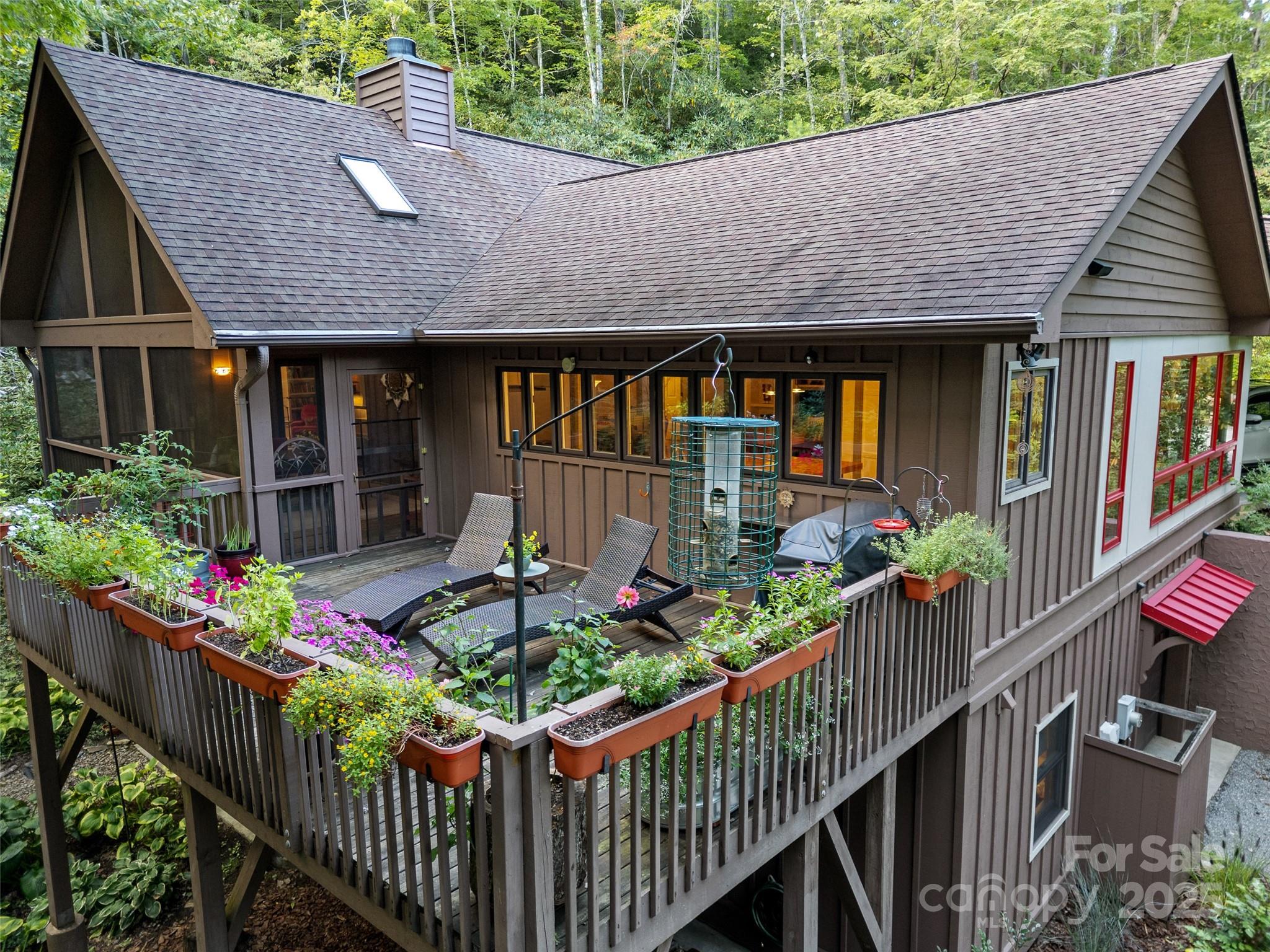 273 David's Trace Pisgah Forest, NC 28768 - Photo 33 of 48 a front view of house yard and deck