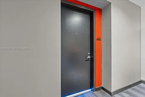 a door with a hallway
