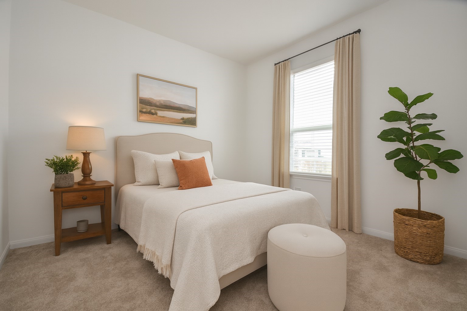 7329 Madison Commons Lane Houston, TX 77075 - Photo 13 of 22 a bedroom with a bed and a potted plant